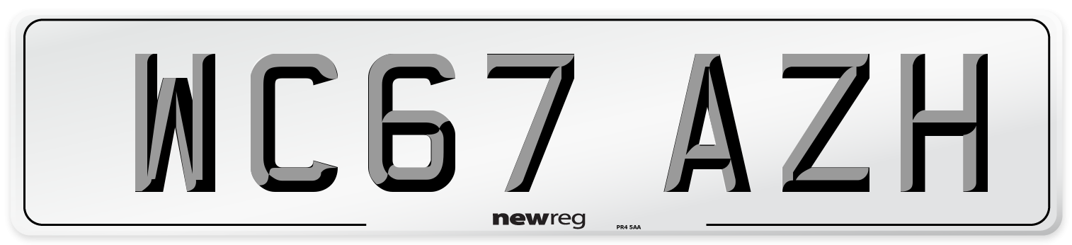 WC67 AZH Number Plate from New Reg
